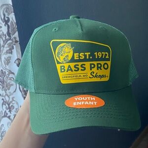 Bass Pro Shops Green Youth Hat with Yellow Logo